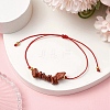 Natural Red Jasper Braided Bead Bracelets BJEW-JB11155-10-2