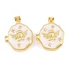 Brass Locket Pendants KK-D232-07G-01-1