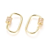 Brass Micro Pave Cubic Zirconia Screw Carabiner Lock Charms LS-KK-I657-17G-2