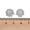 Brass Micro Pave Cubic Zirconia Beads Caps LS-KK-B087-16B-P-3