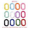 10Pcs Spray Painted Alloy Spring Gate Rings FIND-YW0001-83-2
