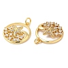 Brass Micro Pave Cubic Zirconia Pendants X-KK-P236-12G-2