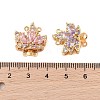 Brass Micro Pave Cubic Zirconia Box Clasps KK-B100-035G-3