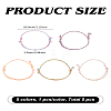 5Pcs 5 Color Macrame Braided Cotton Cord Bracelets Set BJEW-LP0004-21-2