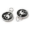 304 Stainless Steel Enamel Pendants STAS-A080-43P-02-2