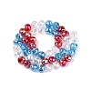 Electroplate Transparent Glass Beads Strands EGLA-Q135-8MM-C02-3