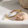 304 Stainless Steel Cuff Bangles for Women LS-BJEW-H635-01G-1