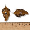 Natural Tiger Eye Carved Pendants G-K372-06G-01-3
