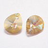 Faceted Glass Rhinestone Pendants RGLA-F053-B-223PS-2