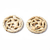 Handmade Reed Cane/Rattan Woven Beads WOVE-S119-21-3