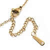 Heart 304 Stainless Steel Micro Pave Cubic Zirconia Pendant Necklaces for Women LS-NJEW-D288-05G-4