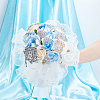 15Pcs 15 Style Crystal Rhinestone Flower & Rhombus & Oval Badges JEWB-GA0001-41-4
