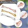 6Pcs 6 Styles Brass Tie Clips for Men FIND-GF0006-84-6