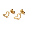 PVD Vacuum Plating 304 Stainless Steel Stud Earrings EJEW-Z040-10G-1