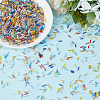 3000Pcs Transparent Colours Rainbow Glass Bugle Beads GLAA-PA0001-84-4