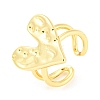 Brass Heart Open Cuff Rings RJEW-Q781-13G-1