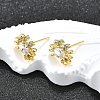 Brass Micro Pave Clear Cubic Zirconia Stud Earrings EJEW-H157-03G-02-2