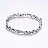 Tarnish Resistant 201 Stainless Steel Byzantine Chain Bracelets BJEW-F331-06P-1