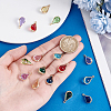 16Pcs 8 Colors Glass Gourd Pendants KK-PH0013-31-3