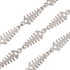 304 Stainless Steel Fishbone Link Chains SA-CBAE0F2-02P-1