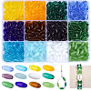 600Pcs 12 Styles Transparent & Opaque Colours Glass Seed Beads SEED-PA0001-15-1
