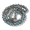 Electroplate Transparent Glass Beads Strands EGLA-I019-HP01-3