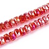 Electroplate Transparent Glass Beads Strands EGLA-N022-05B-C06-1