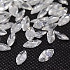 Clear Grade A Horse Eye Cubic Zirconia Pointed Back Cabochons X-ZIRC-M003-4x2mm-007-1