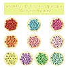 450Pcs 10 Styles Opaque Acrylic Beads OACR-FS0004-02-2