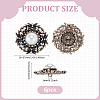 6Pcs ABS Plastic Imitation Pearl Shank Buttons BUTT-PH0001-51AG-2