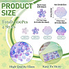 100Pcs 4 Styles Baking Paint Transparent Glass Bead Caps DGLA-TA0001-50-4