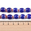 Handmade Millefiori Glass Oval Bead Strands LK-Z001-01A-4