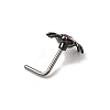 Heart Spider 316L Surgical Stainless Steel with Cubic Zirconia L-Shaped Nose Rings FS-WG44168-02-2