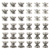 60Pcs 4 Styles Tibetan Style Alloy Bead Caps FIND-TA0002-98-12