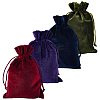 4Pcs 4 Colors Rectangle Velvet Drawstring Pouches TP-CN0001-35A-7