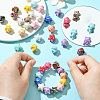 50Pcs UV Plating Plastic Beads SACR-CJ0001-69-4
