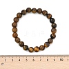 Natural Tiger Eye Beaded Stretch Bracelets X-BJEW-F203-04-4