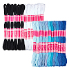 2 Set 2 Colors 6-Ply Polyester Embroidery Floss AJEW-NB0006-15-1