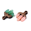 Cinco de Mayo Resin & Walnut Wood Connector Charms RESI-N053-37-3