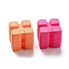 Rubberized Style Opaque Acrylic Beads SACR-Q196-03-3