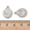 304 Stainless Steel Pendant Cabochon Settings STAS-D127-16P-3