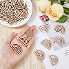 SUPERFINDINGS 100Pcs Laser Cut Unfinished Basswood Wall Decoration WOOD-FH0002-03-2