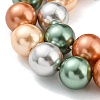 Electroplated Shell Pearl Beads Strands X-SHEL-F008-03B-02-3
