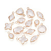 Brass Glass Pendants GLAA-T027-09-1