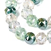Electroplate Transparent Glass Beads Strands EGLA-Q135-8MM-C05-4