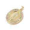 Brass Cubic Zirconia Pendants KK-Z050-24G-01-2