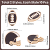 20Pcs 2 Styles Alloy Enamel Beads ENAM-SC0008-24A-2