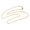 Brass Cable Chain Necklaces X-SW028-G-3
