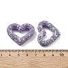 Heart Shape Polymer Clay Rhinestone Beads CLAY-NH0001-09B-08-4