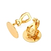 Brass Screw Clip Earring Converter KK-S533-01G-2